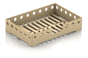 Łóżko pojedyncze dla dzieci z barierką i stelażem TILA 4 Montessori Drewniane