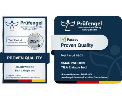 Łóżko pojedyncze dla dzieci z barierką i stelażem TILA 6C Montessori Drewniane