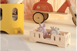 Łóżeczko dla lalek MINI TILA 2 Montessori Drewniane