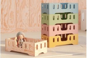 Łóżeczko dla lalek MINI TILA 2 Montessori Drewniane
