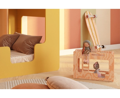 Łóżeczko dla lalek MINI MIMI B Montessori Drewniane