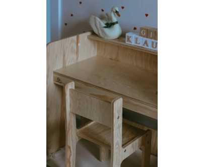 Zestaw biurko i krzesełko dla dziecka MIMI BRK Montessori Drewniane