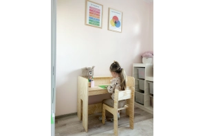Zestaw biurko i krzesełko dla dziecka MIMI BRK Montessori Drewniane