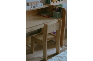 Zestaw biurko i krzesełko dla dziecka MIMI BRK Montessori Drewniane