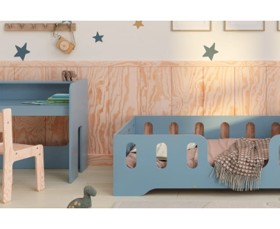 Zestaw biurko i krzesełko dla dziecka MIMI BRK Montessori Drewniane