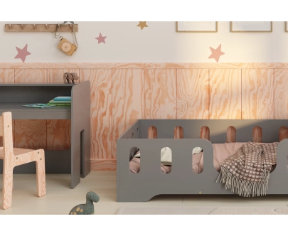 Zestaw biurko i krzesełko dla dziecka MIMI BRK Montessori Drewniane