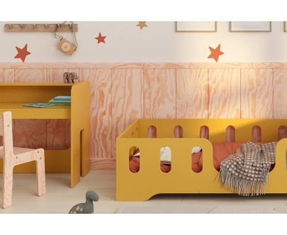 Zestaw biurko i krzesełko dla dziecka MIMI BRK Montessori Drewniane