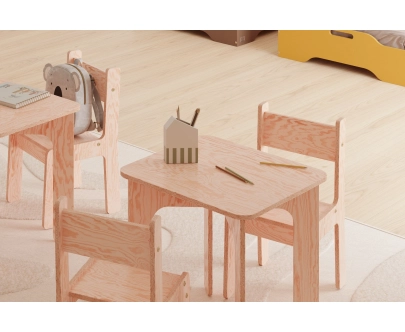 Krzesełko dla dzieci MIMI KR Montessori Drewniane