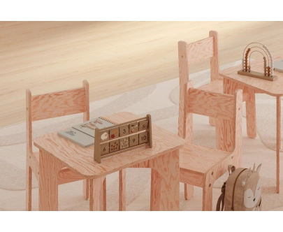 Krzesełko dla dzieci MIMI KR Montessori Drewniane