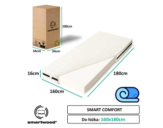 Materac piankowy dla dziecka Smart Comfort™ 16 cm Średnia twardość H2 - rozmiar XL