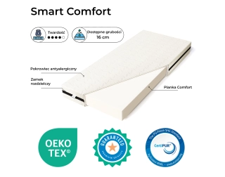 Materac piankowy dla dziecka Smart Comfort™ 16 cm Średnia twardość H2 - rozmiar XL