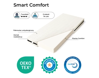 Materac piankowy dla dziecka Smart Comfort™ 14 cm Średnia twardość H2 - rozmiar XL