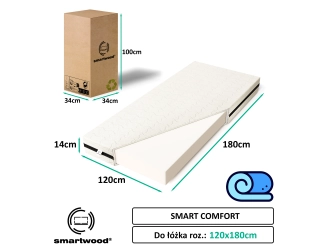 Materac piankowy dla dziecka Smart Comfort™ 14 cm Średnia twardość H2 - rozmiar XL