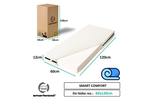 Materac piankowy dla dziecka Smart Comfort™ 12 cm Średnia twardość H2