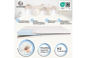 Materac piankowy dla dziecka 12 cm Średnia twardość (H2)