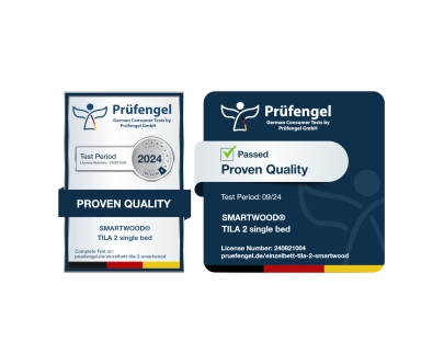 Łóżko pojedyncze dla dzieci z barierką i stelażem TILA 2 Montessori Drewniane