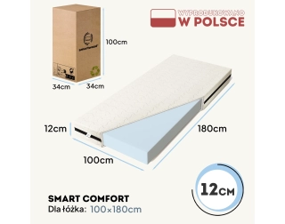 Materac piankowy dla dziecka 12 cm Średnia twardość (H2)