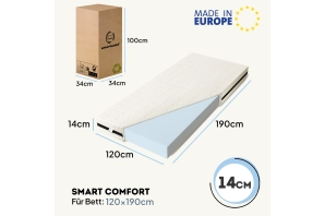 Materac piankowy dla dziecka 14 cm Średnia twardość (H2) - rozmiar XL