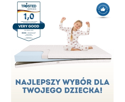 Zestaw Materac piankowy 12 cm i Prześcieradło dla dziecka Średnia twardość (H2)
