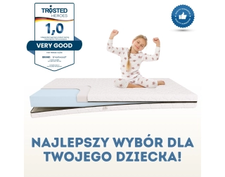 Zestaw Materac piankowy 12 cm i Prześcieradło dla dziecka Średnia twardość (H2)