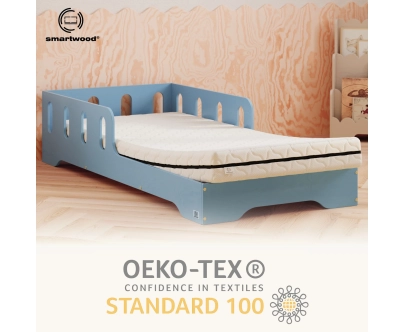 Zestaw Materac piankowy 14 cm i Prześcieradło dla dziecka Średnia twardość (H2) - rozmiar XL