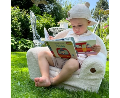 Fotelik dla dzieci piankowy BUBU Montessori Ecru