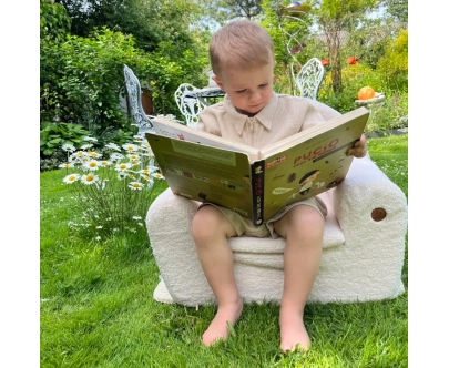 Fotelik dla dzieci piankowy BUBU Montessori Ecru