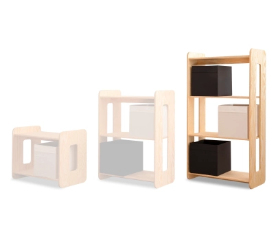 Regał dla dzieci DRONE Montessori Drewniany