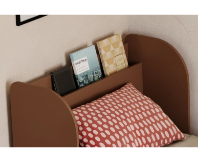 Łóżko dla dzieci i młodzieży z półką i stelażem FLOU Klasyczne Drewniane