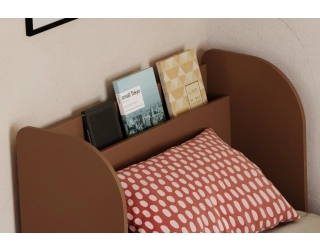 Łóżko dla dzieci i młodzieży z półką i stelażem FLOU Klasyczne Drewniane