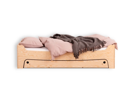 Łóżko dziecięce z szufladą i stelażem TILA 10 Montessori Drewniane