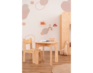 Stolik z krzesełkiem dla dziecka TAB+KR Montessori Drewniany