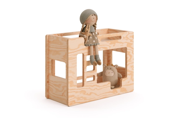 Łóżeczko dla lalek MINI MIMI B Montessori Drewniane