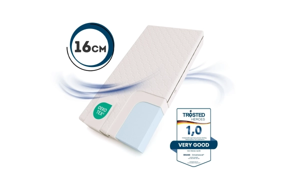 Materac piankowy dla dziecka 16 cm Średnia twardość (H2) - rozmiar XL