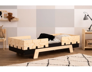 Barierka do łóżka dla dzieci PUZZLE Montessori Drewniana
