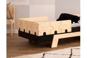 Barierka do łóżka dla dzieci PUZZLE Montessori Drewniana