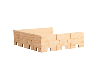 Barierka do łóżka dla dzieci PUZZLE Montessori Drewniana