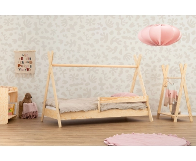 Barierka ochronna do łóżka dla dzieci Uniwersalna Nakładana Montessori Drewniana