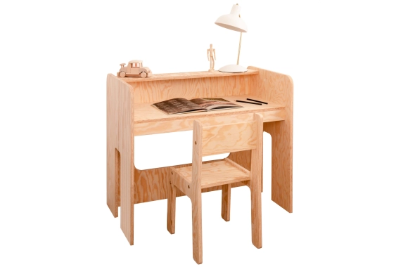 Zestaw biurko i krzesełko dla dziecka SET MIMI DESK Montessori Drewniane