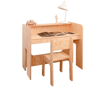 Zestaw biurko i krzesełko dla dziecka SET MIMI DESK Montessori Drewniane