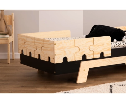 Barierka do łóżka dla dzieci PUZZLE Montessori Drewniana