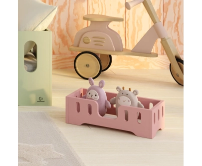 Łóżeczko dla lalek MINI TILA 2 Montessori Drewniane