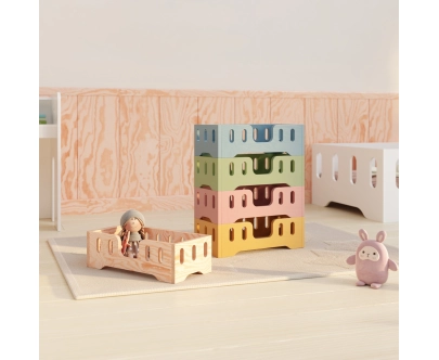Łóżeczko dla lalek MINI TILA 2 Montessori Drewniane