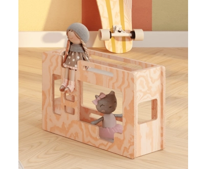 Łóżeczko dla lalek MINI MIMI B Montessori Drewniane