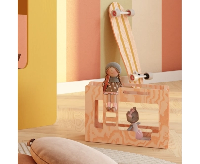 Łóżeczko dla lalek MINI MIMI B Montessori Drewniane