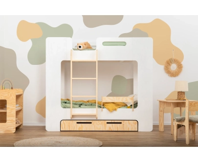 Barierka ochronna do łóżka dla dzieci Uniwersalna Nakładana Montessori Drewniana