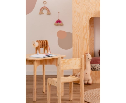 Krzesełko dla dzieci MIMI KR Montessori Drewniane