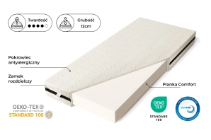 Materac piankowy dla dziecka Smart Comfort™ 12 cm Średnia twardość H2