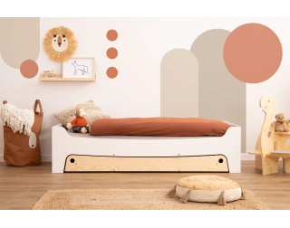 Łóżko dziecięce z szufladą i stelażem TILA 10 Montessori Drewniane