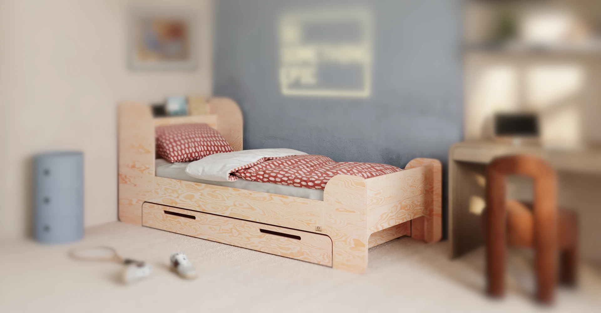 Zdjęcie łóżka FLOU D w aranżacji pokoju nastolatka